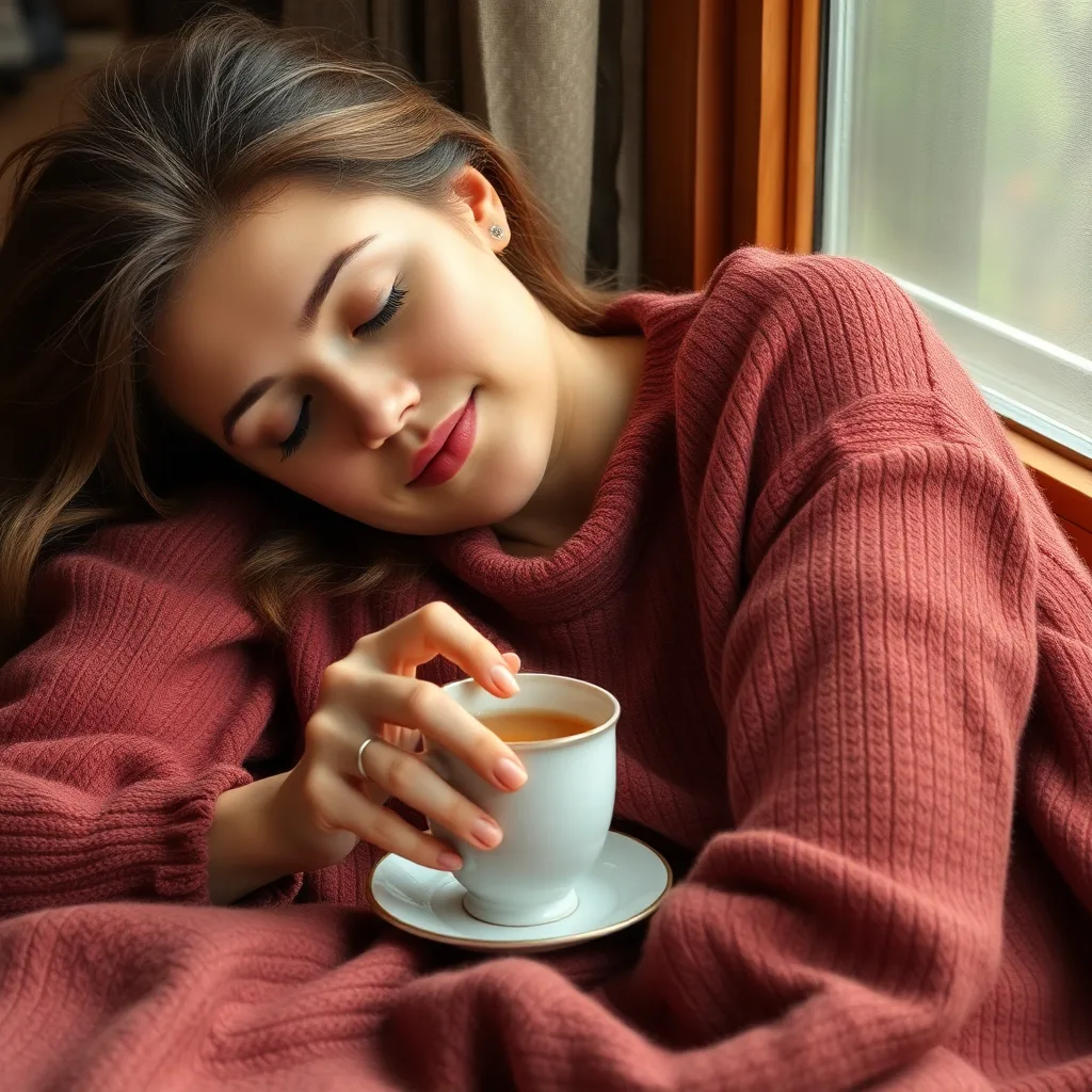 Nyugodt pillanat egy csésze teával